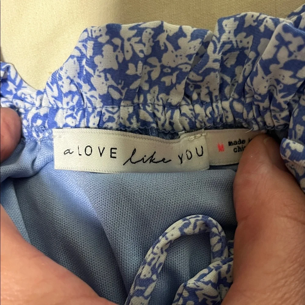 Elegant Blue Floral Ruched Mini Dress CE007 - Picture 10 of 11